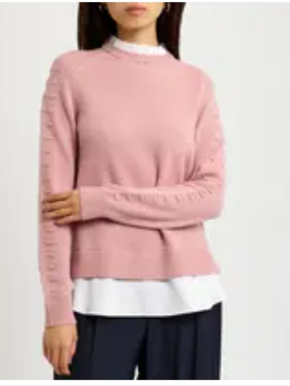 TED BAKER | Light Pink Lissiah Mock Shirt Jumper sz XS